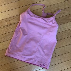 Pink Champion lined adjustable strap workout tank